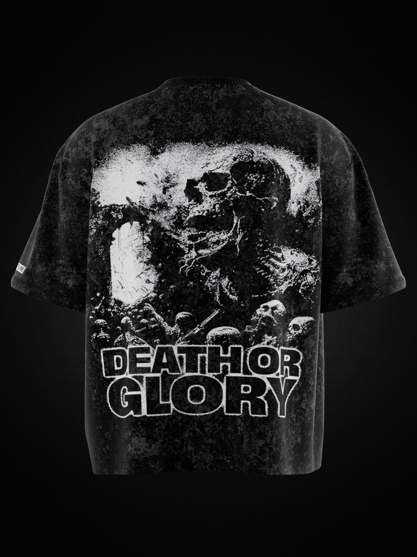 DEATH GLORY OVERSIZED ACID WASH T-SHIRT
