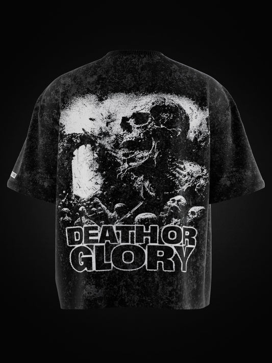 DEATH GLORY OVERSIZED ACID WASH T-SHIRT