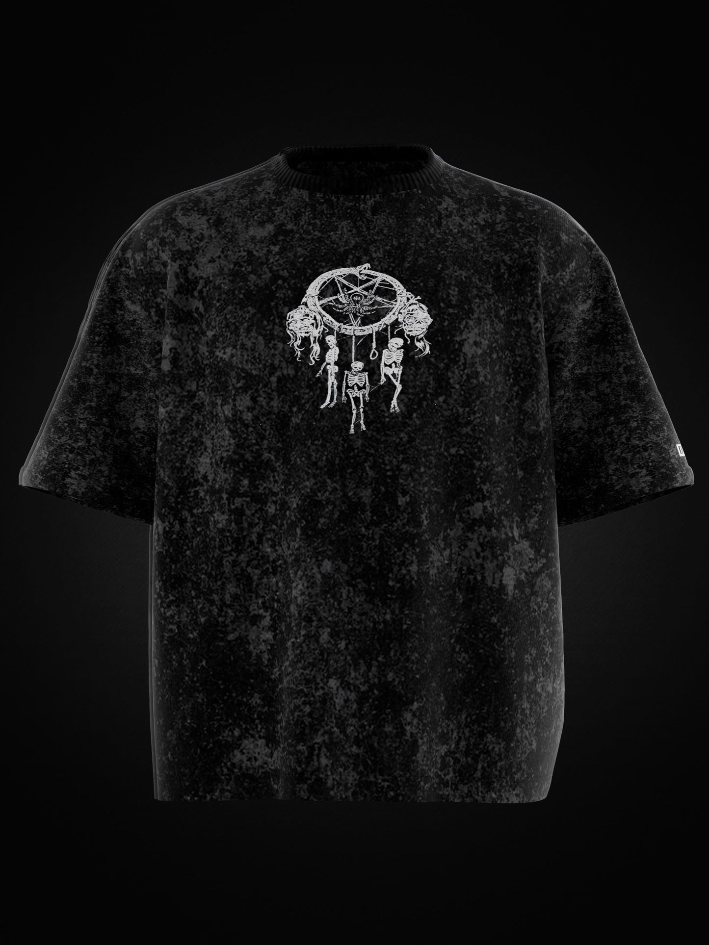 DEATH GLORY OVERSIZED ACID WASH T-SHIRT